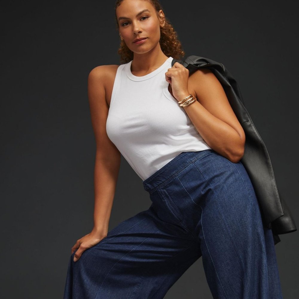 Pilcro High Rise Palazzo Jeans